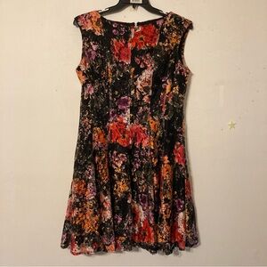 Floral lace overlay Sleeveless dress size 14 Danny and Nicole